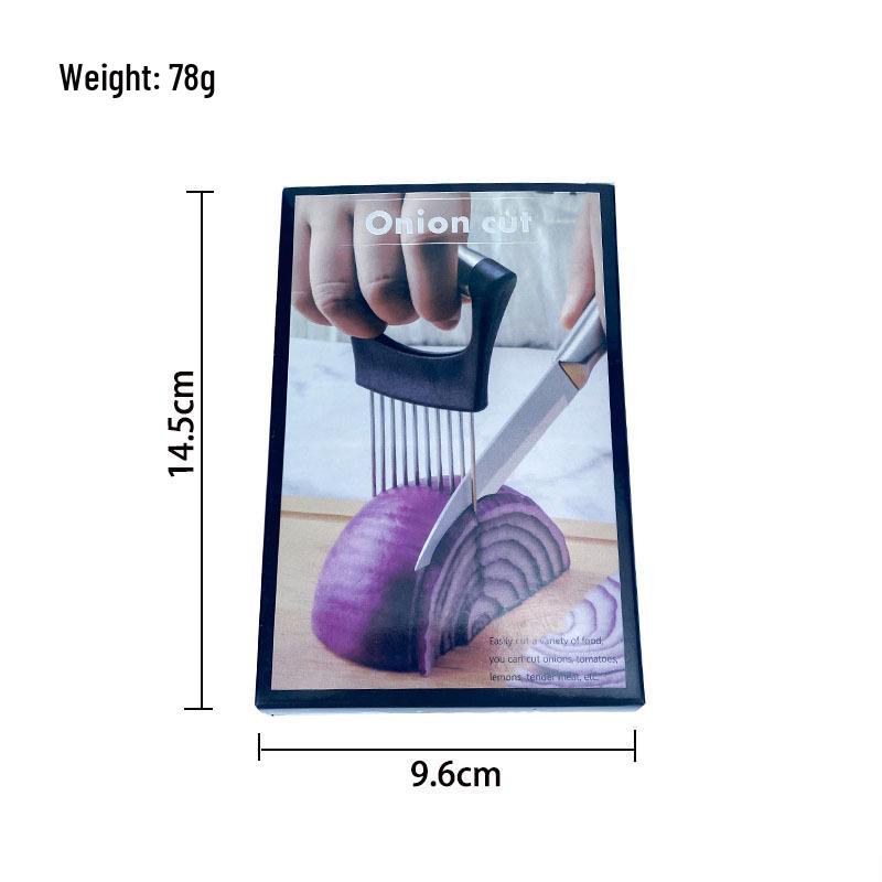 Stainless Steel Onion Holder & Slicer - Perfect for Vegetables, Meat Tenderizing, and Chopping