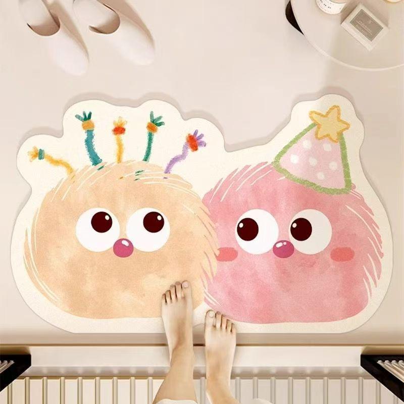 Cartoon Diatom Mud Non-Slip Quick-Drying Bathroom Mat