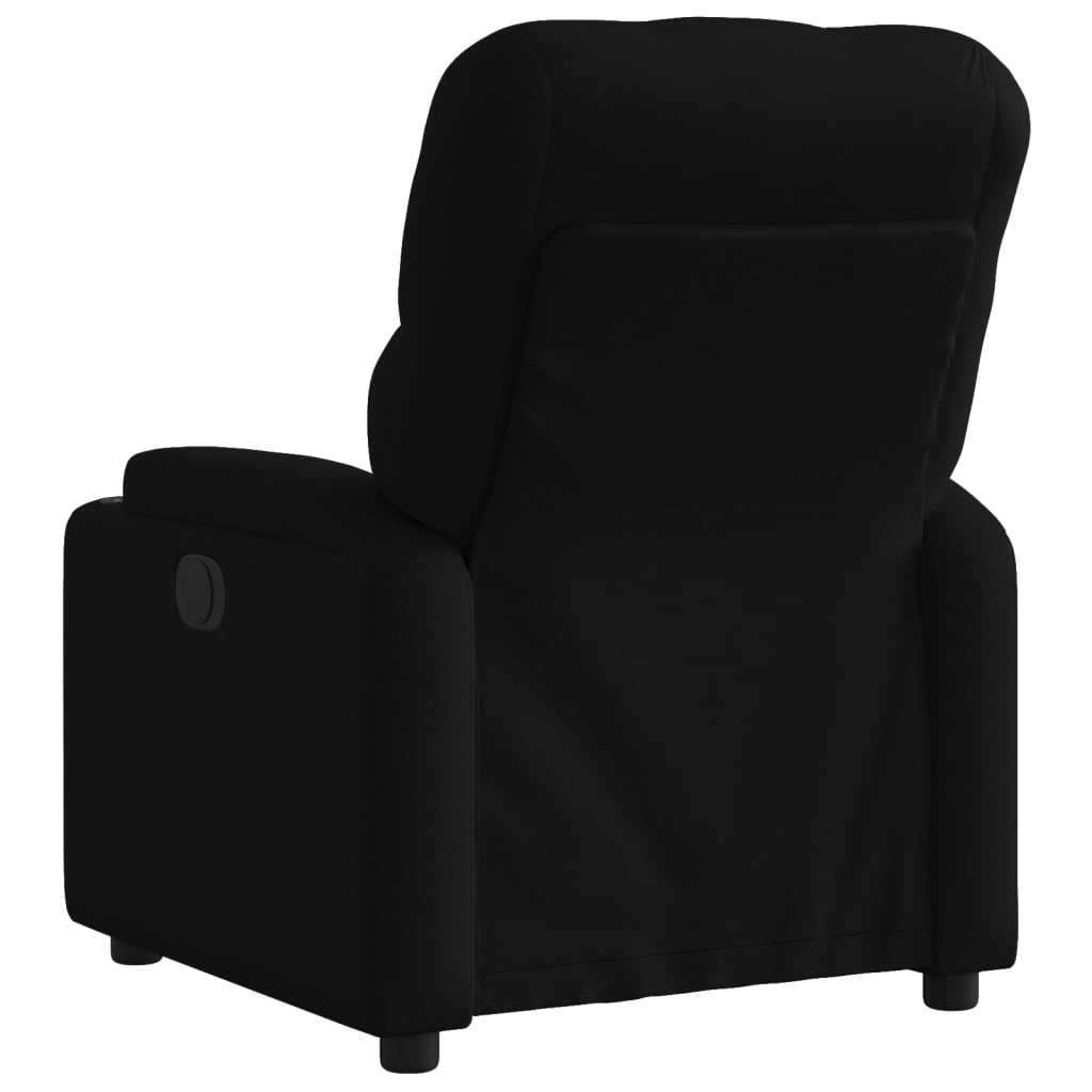 Electric Recliner Chair Black Fabric