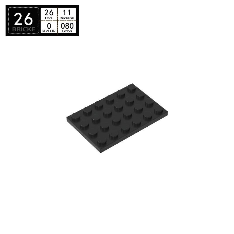 BRICKE Zhuan Ke 4x6 Plate Compatible with Lego MOC Building Blocks Puzzle Teaching Aids.