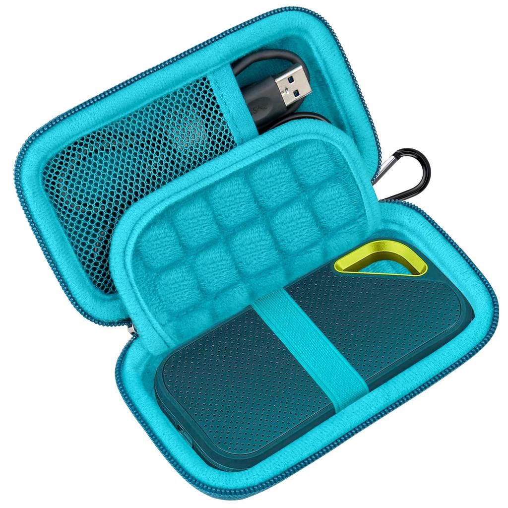 Lacdo Hard Carrying Case for SanDisk Extreme Extreme Portable External SSDs with EVA Shockproof and Protective Travel Monterrey Pro/SanDisk (500GB,