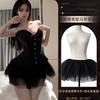 Sexy Underwear Pure Waistband Vest Bra Sexy Slim Lace Bra with Tutu Skirt Uniform Suit