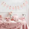 Ballet Girls Birthday Decorations - Ballerina Party Garland,Pink Ballet Banner,Girls Dance Party Hanging Garland Photo Props,Ballerina Wedding Party