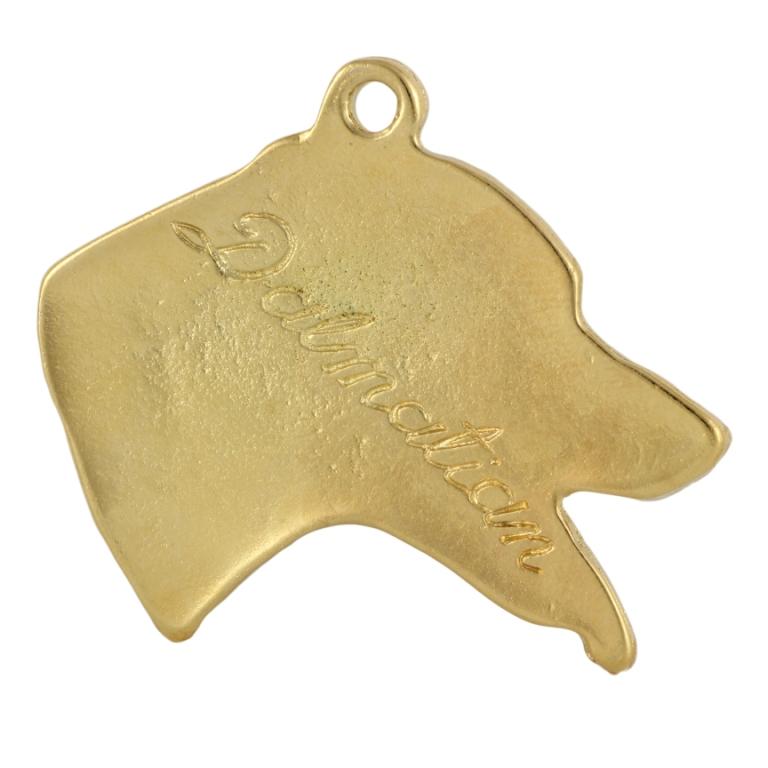 Dalmatian, Carriage Dog, Spotted Coach Dog - Gilded key ring with dog in gift box, handbag decoration, luxury accessory by Art-Dog brand