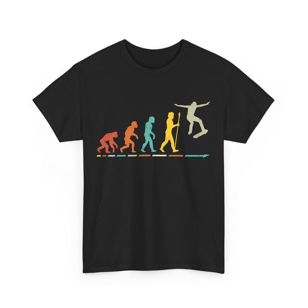 

Skateboarder Evolution T-Shirt, Skateboarding Skating Lovers Women Men Shirt 2XL
