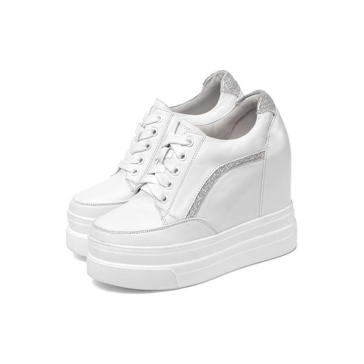 

Туфли-лодочки на супервысоком каблуке 12 см, женские, новинка 2025 года, на тонкой скрытой платформе, одинарные, весна-осень, на толстой подошве, кожаные, повседневные, lea 39 белый