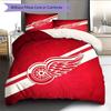 Detroit Red Wings Pattern Bedding Quilt Set Home Decoration Gift (1 * Duvet Cover + 2 * Pillowcase Without Core)