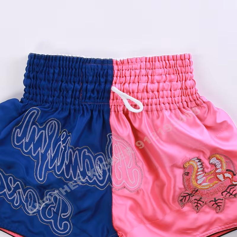 Ribbon Bow Muay Thai Shorts Pants Kickboxing Boxing MMA UFC Martial Arts Unisex Men Women Kid Quick Dry Print Elastic High Waist Polyester Training