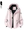 Spring Outdoor Sports Single-Breasted Casual Jacket - Versatile, Three-Proof, Solid Color Design for Couples