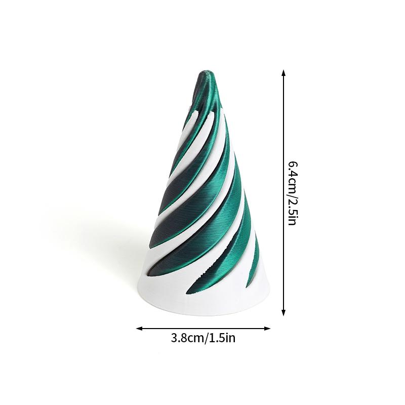 3d Printed Toys Desk Accessories Three-dimensional Pyramid Printed Spiral Cone Helix Screw Rotating Stress Relieving Spiral Cone