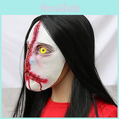 Halloween Horror Props Ghost House Escape Room Npc Latex Mask For Adults