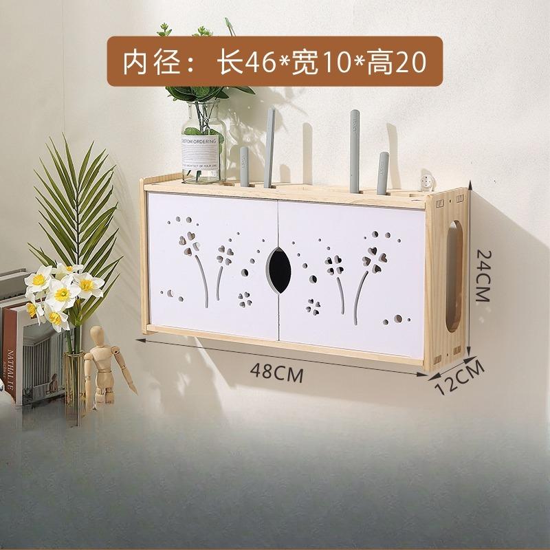 

Деревянный настенный органайзер для роутера для хранения WiFi-модема, ТВ-приставки с кабель-менеджментом, домашний декор