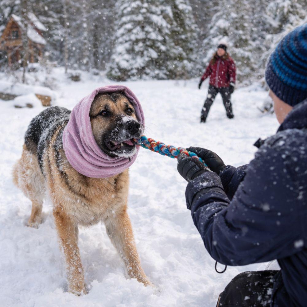Dog Headgear Warm Dog Ears Cover Anti-scare Elastic Calming Headscarf Noise Protection Comfortable Pet Windproof Hat Outdoor