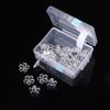 A Box Heart Shape Push Pins 50/100PCS Transparent Flower Push Pin Heart Push Pins  School