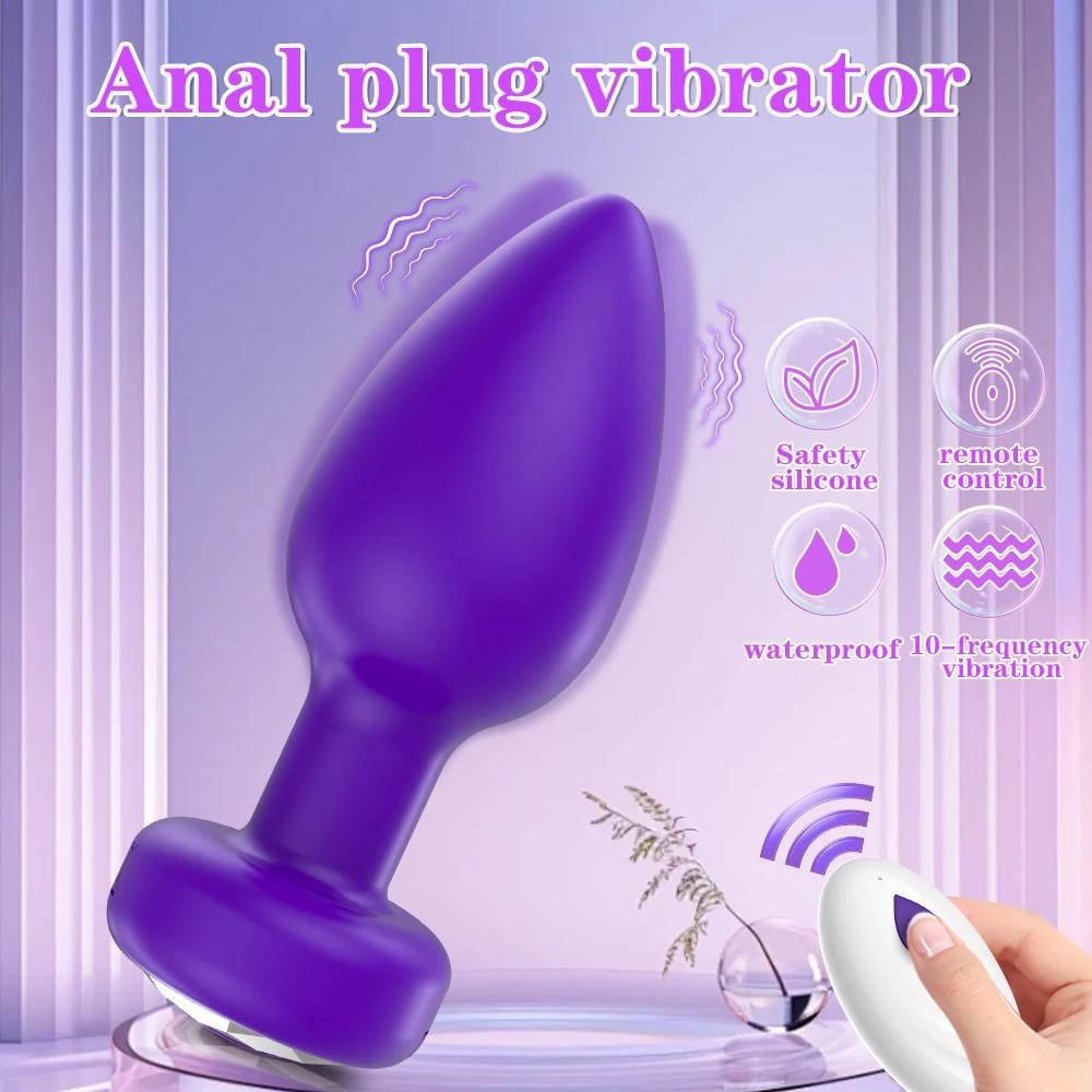 Analplug Vibrator für Männer Drahtlose Steuerung Buttplug Sexspielzeug für Paare Vibrierender Anal-Prostata-Massagegerät Erwachsenen Gay Produkte