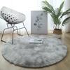 Round Rug For Living Room With Silk Wool Material And Tie Dye Pattern For Home Decor