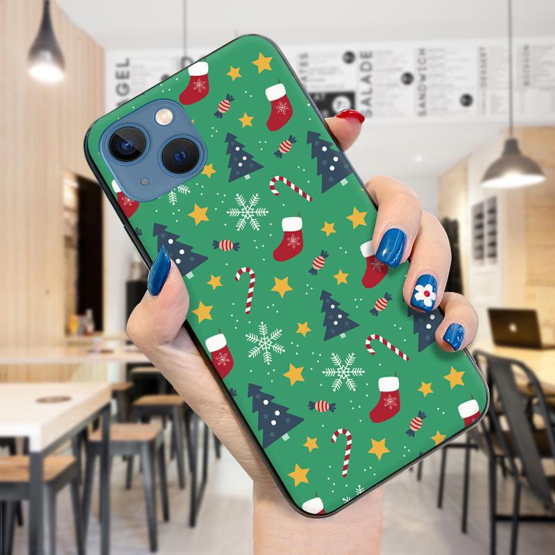 Merry Christmas Xmas Smartphone Case for iPhone 15 14 13 12 11 Pro Max Samsung Galaxy S23 S22 Ultra S21 A52 M33 M30 Shockproof Soft TPU Phone Cover