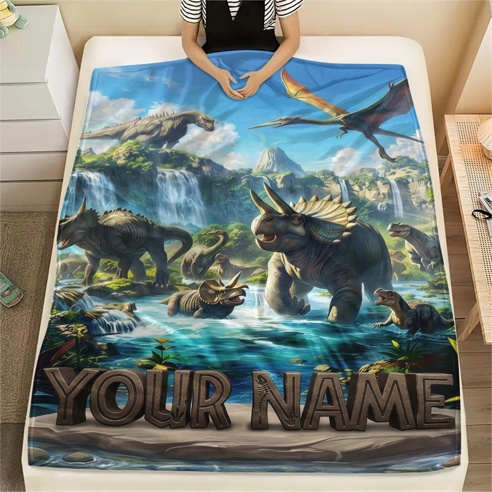 1PC Custom Name Nautical Adventure Map Patterned Flannel Blanket Suitable For All Seasons for Home Decor Warmth and Comfort Gifts Holiday Present_lx