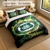 Bedding Set 1 Duvet Cover 2 Pillowcases Plymouth Argyle FC Print Soft Bed Linen Bedroom Decor