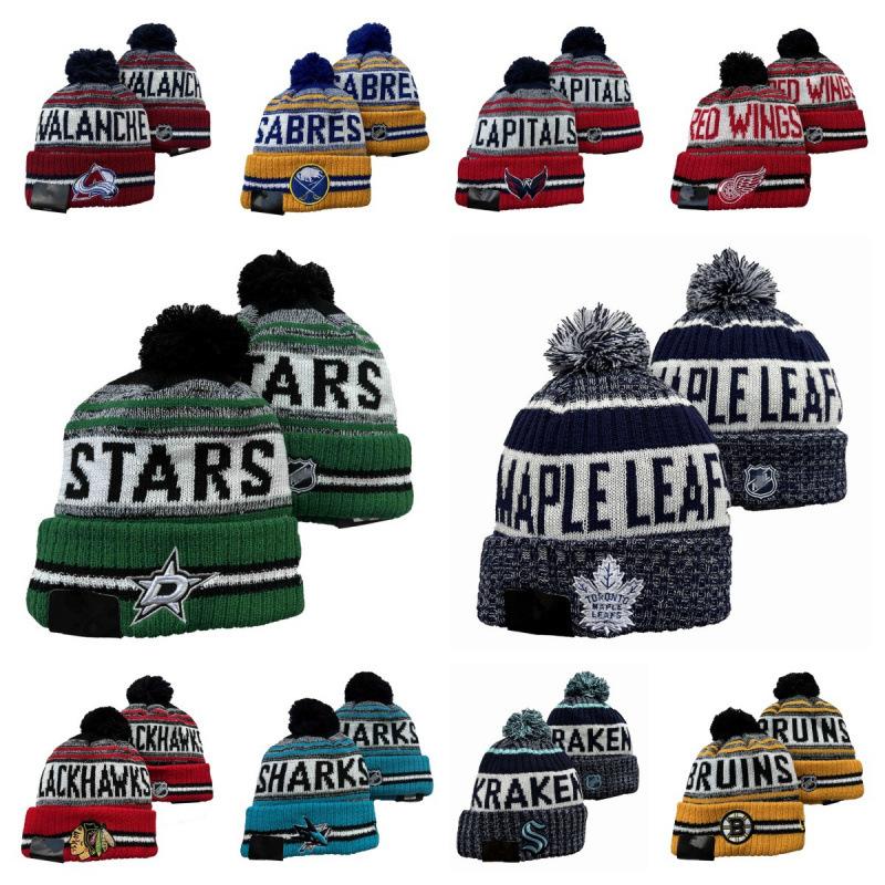 NHL Knit Hat Jet Team Ice Hockey League Cap Thrashers nhl Embroidered Knit Hat