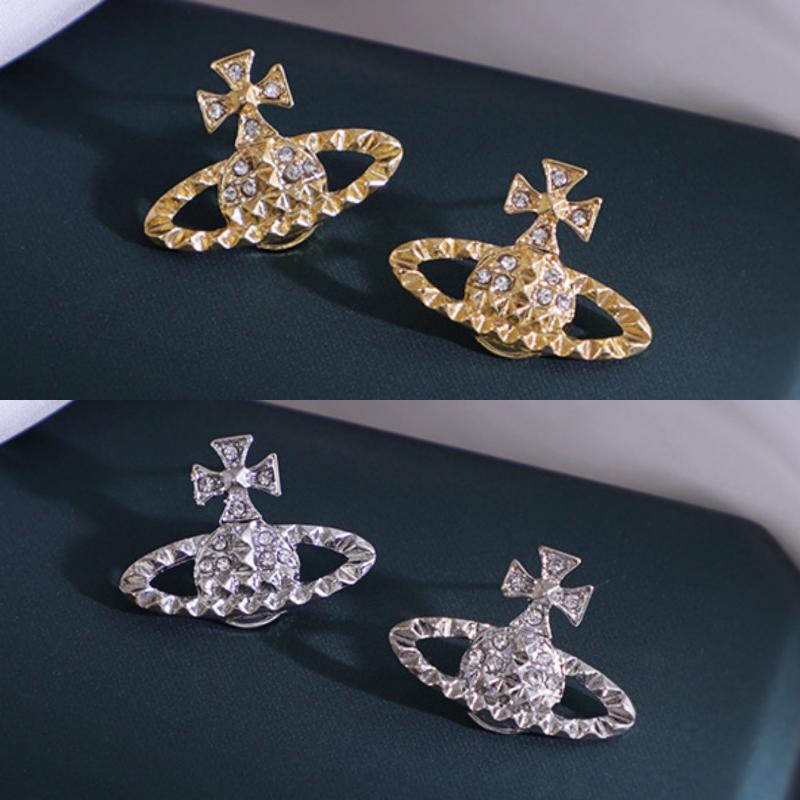 Leichter Luxus Minimalistischer Stil Saturnförmige Ohrstecker für Damen Personalisierte Ohrringe Party Schmuck Geschenk