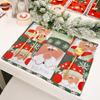 Creative Christmas Table Mats Featuring Colorful Knitted Fabric Designs For Festive Dining