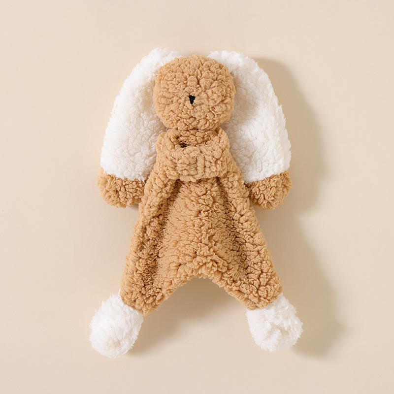 Pure Cotton Baby Comfort Toy: Rabbit Sleep Companion Crinkle Handkerchief