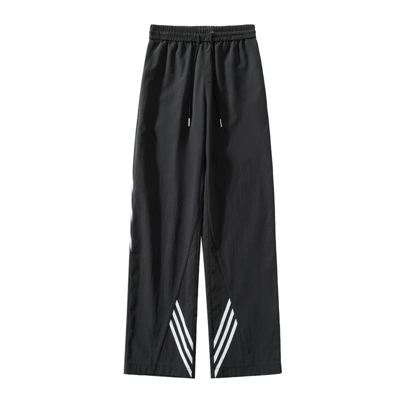 Qiuxin new design sense three bars outdoor paratrooper pants men's straight long pants casual pants one piece shop