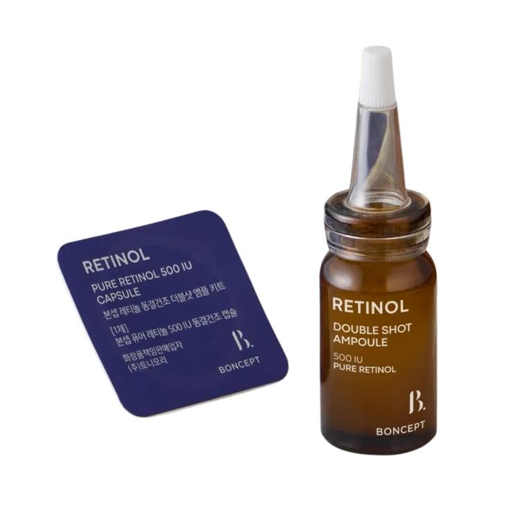 [BONCEPT] Retinol Freeze-Dried Double Shot Ampoule Kit Anti-Aging Brightening Serum Set