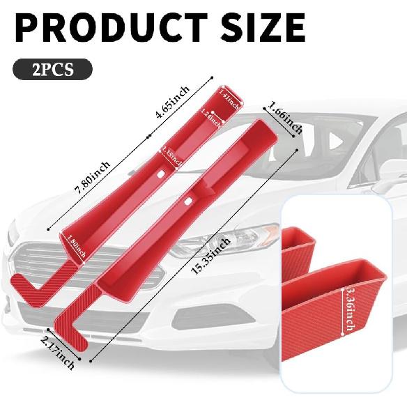 2PCS New Car Seat Gap Filler With 2 Storage Areas,Stylish Car Seat Gap Storage For Stabilizing Phone,Keys Wallet,Universal Car Seat Gap Filler