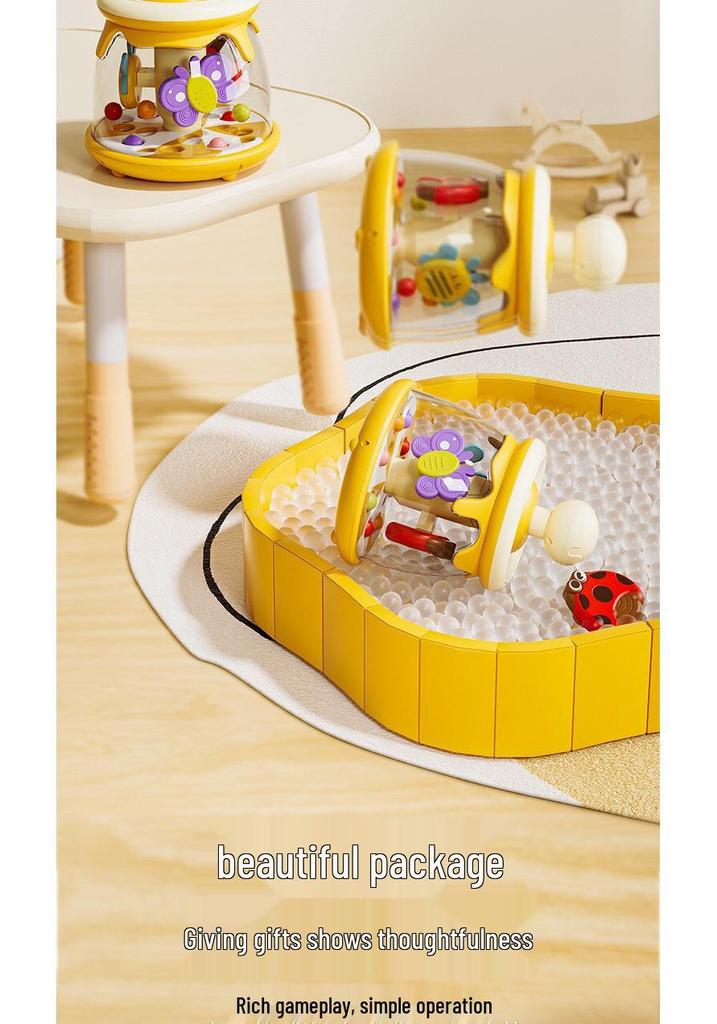 Children's Insect Carousel Jumping Ball Toy – Early Education & Soothing Gift for Babies