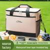 Oxford Cloth Insulated Picnic Bag - Large Capacity, Waterproof, Cold Preservation for Outdoor Camping