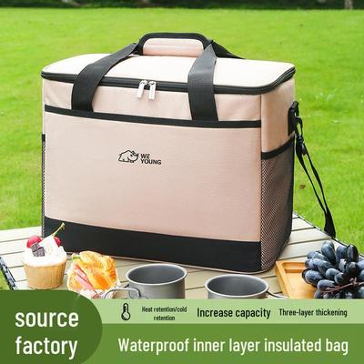 Isolierte Picknicktasche aus Oxford-Gewebe - Großes Fassungsvermögen, wasserdicht, Kälteerhaltung für Outdoor-Camping