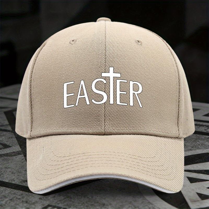 Easter Cross Graphic Baseball Cap Polyester Adjustable Unisex Casual Fashion Hat