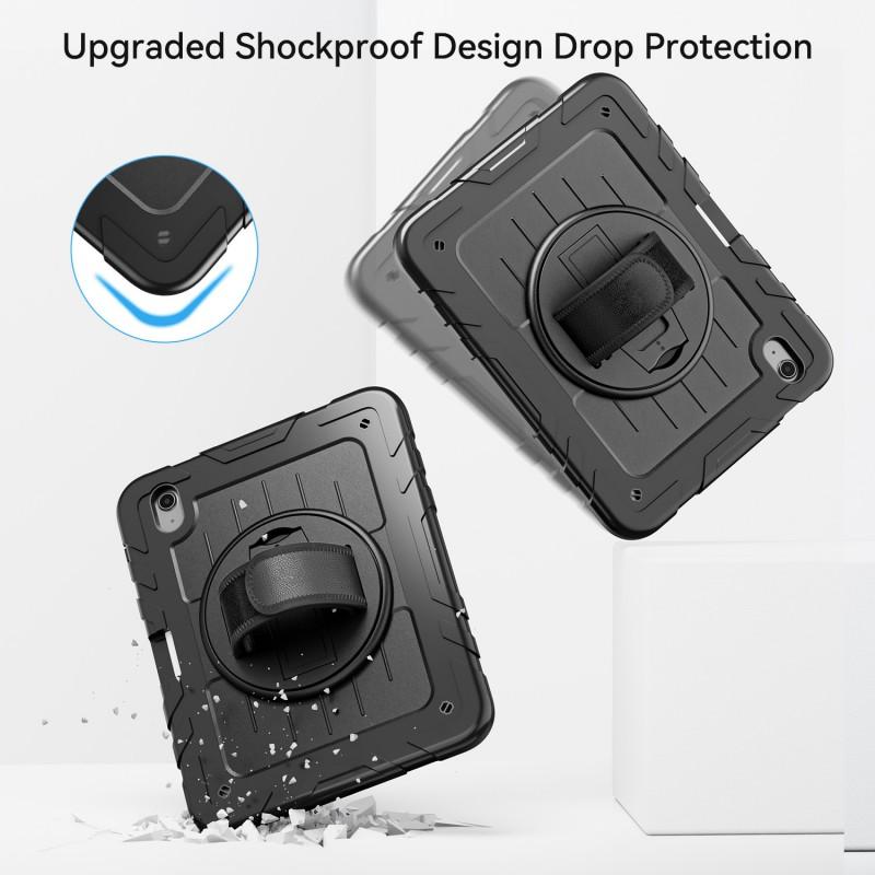 Shockproof Rotating IPad Case With Pen Slot Detachable Shoulder Strap 11th 10th Gen A16