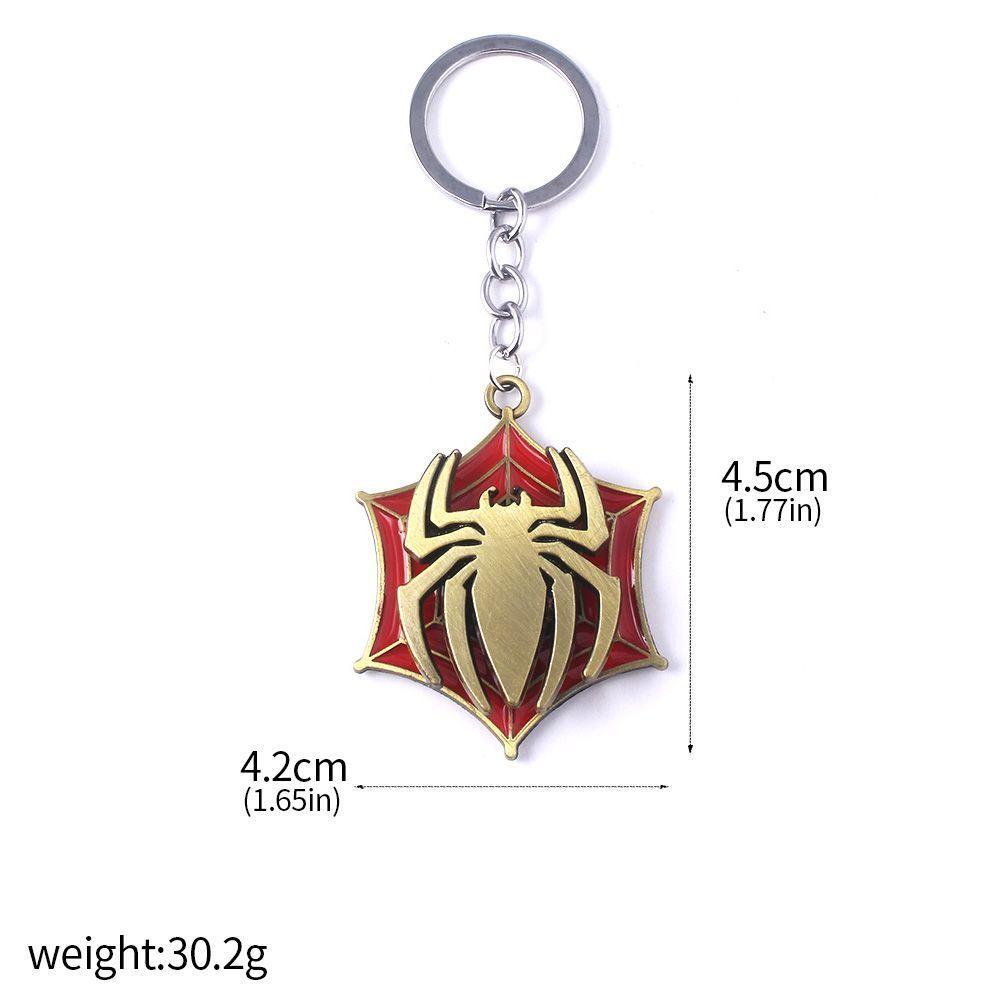 Movie Rotatable Spider Blade Keychain Creative Spider Keyring Cosplay Props Handsome for Men Women Backpack Jewelry