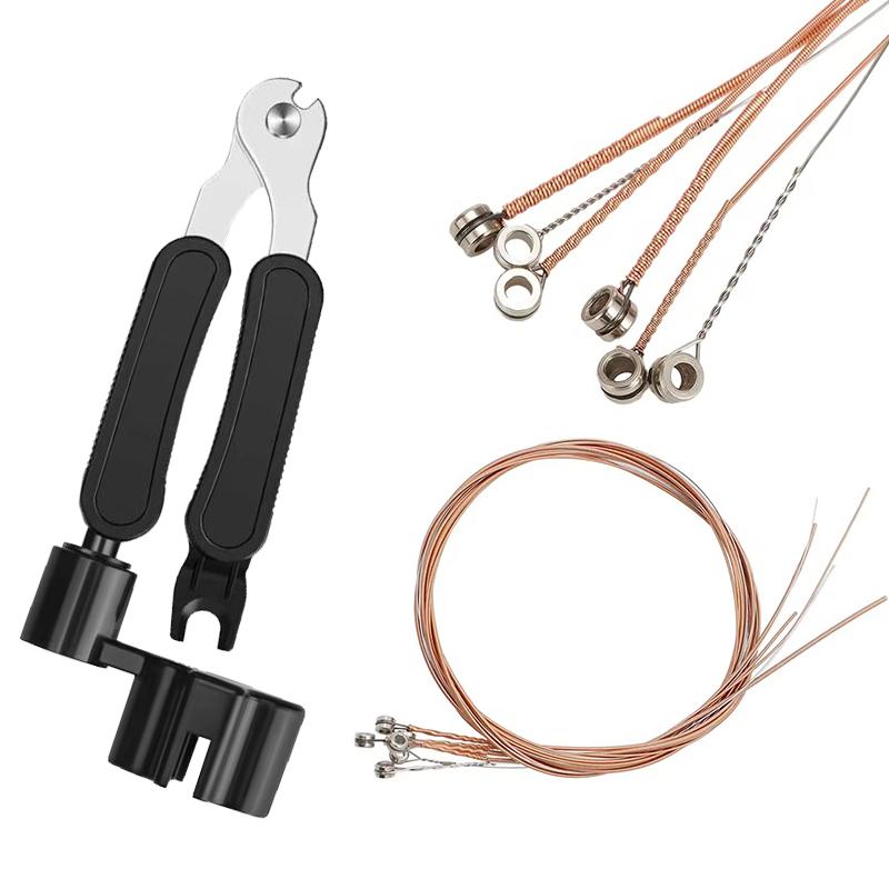 Guitar String Changing Parts Set Copper Guitar Strings with 3 IN 1 Multifunctional String Changing Tools for Guitars Ukulele ZYF