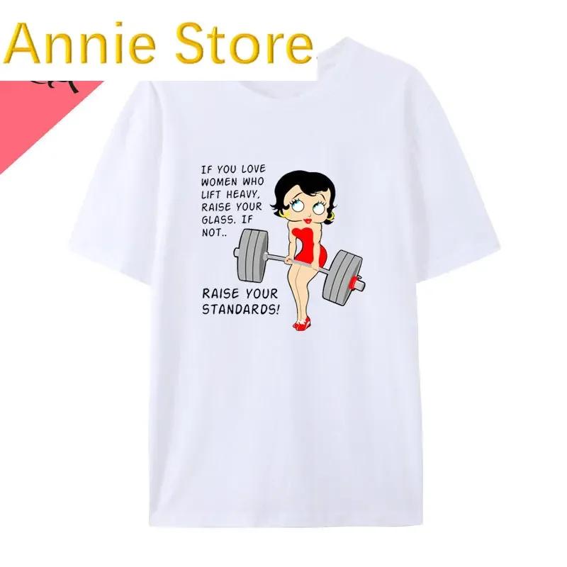 Funny Gym Barbell Girl El mi-a cerut să curăț, așa că am făcut trei seturi Tricou Otaku Top cu mânecă scurtă Femei Tricouri grafice minunate
