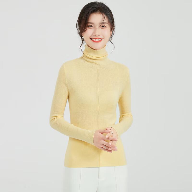 Dámský vlněno-hedvábný rolák Zlatá chryzantéma