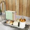 Telescopic Kitchen Sink Storage Rack Organzier Extendable Sponge Holder Caddy Tray with Dish