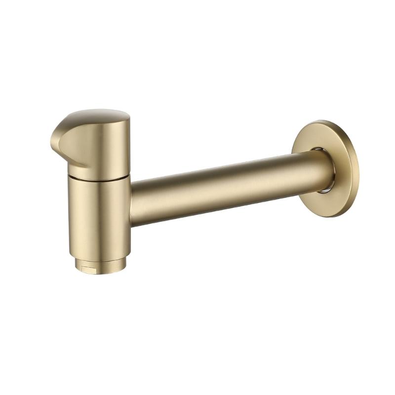Solid Metal Outdoor Garden Faucet Wall Mounted Bathroom Corner Washing Machine Faucet Outdoor Cold Water Tap Enduring