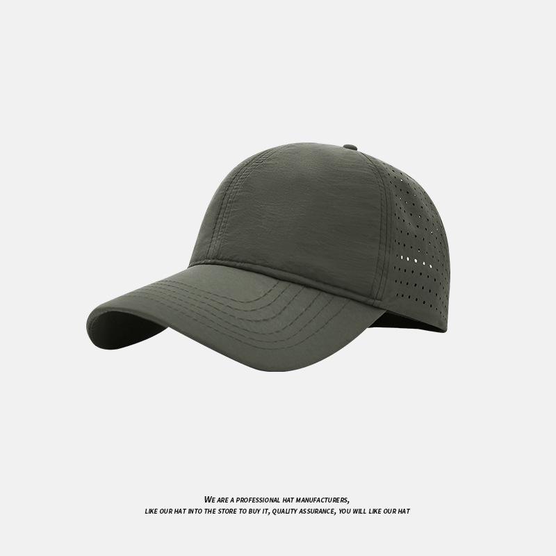

Quick-drying hat men s summer sunshade thin mesh breathable cap outdoor sunscreen running soft top baseball cap women 54-58cm
