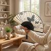 Vintage Silk Folding Fan Chinese Style Classical Dance Fan Art Craft Decorative Fan  Home Decor
