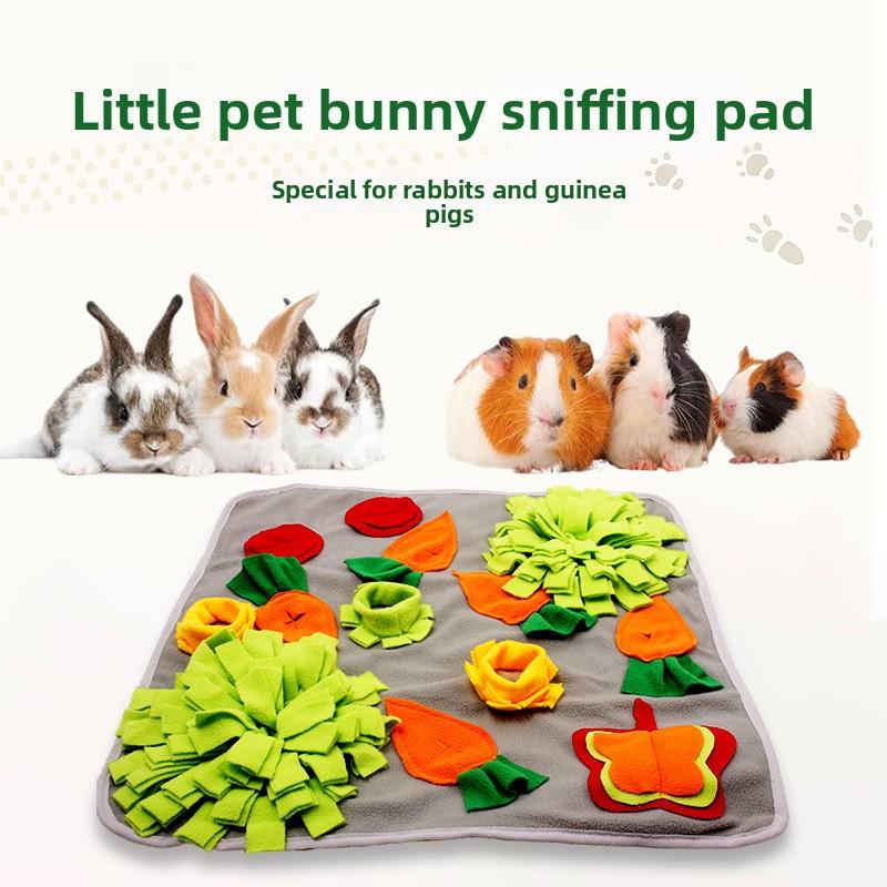 Rabbit Snuffle Mat Small Pet Slow Feeding Training Mat Interactive Foraging Toy for Guinea Pig Hamster Chinchilla