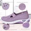 Single Shoes For Mothers Soft Soles Women'S Shoes, Breathable And Comfortable In Spring And Summer, Casual Blue Mesh Shoes