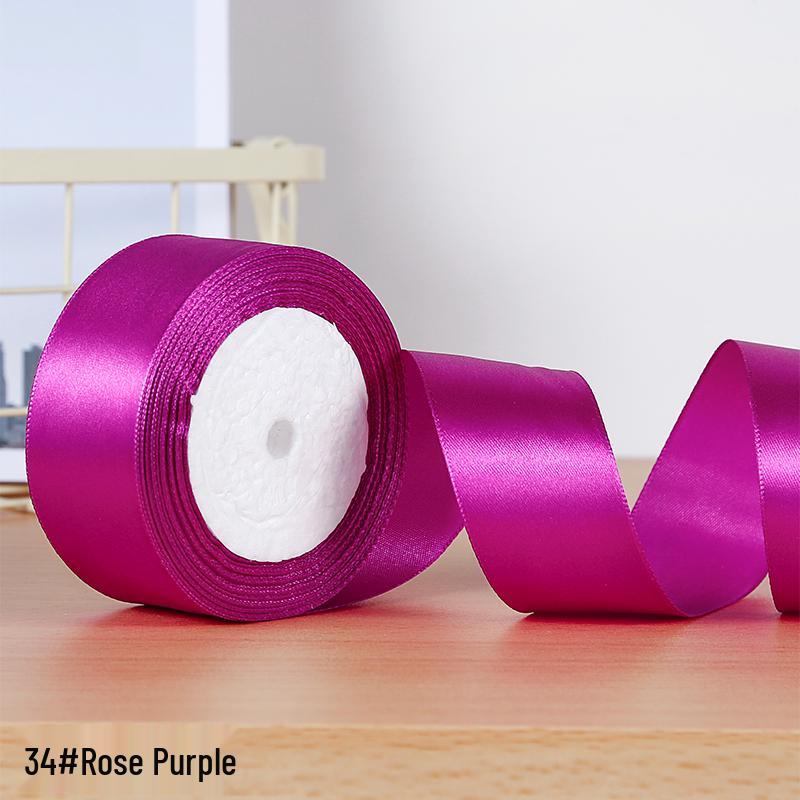 Cinta de Rosa de Seda Hecha a Mano de 4 cm para Envolver Regalos y Joyería DIY