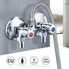 Old Household Shower Mixing Valve Double Handle Double Control Double Switch Hot and Cold Faucet Bathroom Toilet Switch