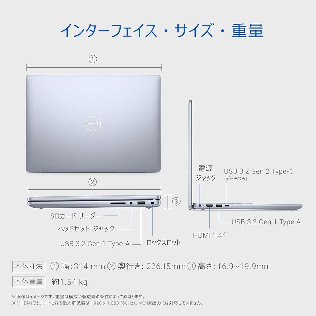 Dell Inspiron 14 5445 AMD Ryzen 7 8840U 16GB 1TB HD Power Carbon Windows 11 14-inch FHD+ Laptop, Processor, Memory, SSD, Wi-Fi 6, Camera, MIL-STD-810H