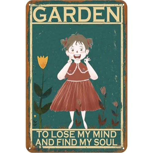 Retro Metal Tin Sign To Lose My Mind Find My Soul Tin Sign for Garden Home