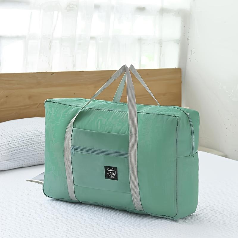 

Large Capacity Folding Luggage Bag - Portable Airplane Travel Organizer with Expandable Design, Black Gym and Travel Bag